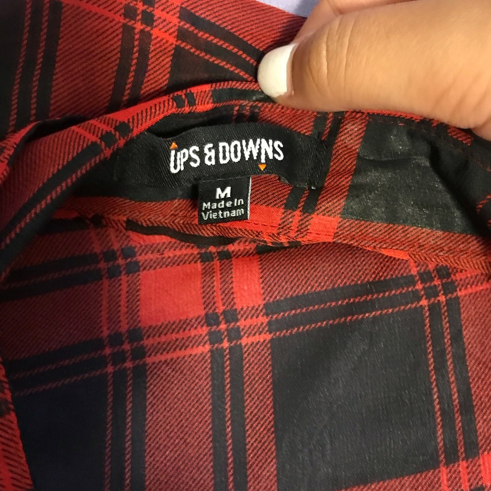 A red and black checkered- Long sleeve shirt